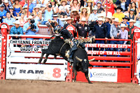 Cheyenne Friday Semi Finals Bull Riding (492) Sage Kimzey