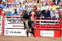Cheyenne Friday Semi Finals Bull Riding (490) Sage Kimzey
