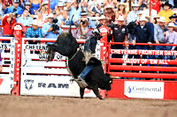 Cheyenne Friday Semi Finals Bull Riding (481) Sage Kimzey