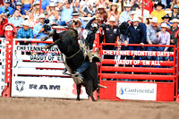 Cheyenne Friday Semi Finals Bull Riding (480) Sage Kimzey