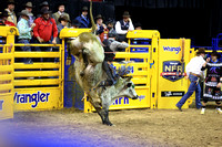 Round 6 Bull Riding (977) Tristen Hutchings, Caddyshack, Rocky Mountain, Winner