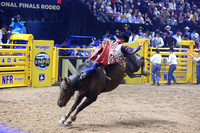 NFR  RD TWO (863) Bareback Riding Dean Thompson All Eyes on A&K Power River Rodeo