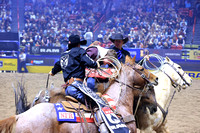 NFR  RD TWO (874) Bareback Riding Dean Thompson All Eyes on A&K Power River Rodeo