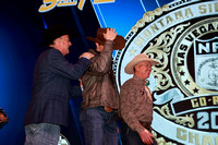 NFR RD Two Buckle Awards (579) Bull Riding  Jared Parsonage, 87.5 points on Barnes PRCA Rodeo 's Umm