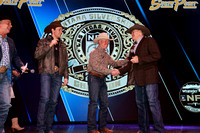 NFR RD Two Buckle Awards (583) Bull Riding  Jared Parsonage, 87.5 points on Barnes PRCA Rodeo 's Umm