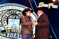 NFR 23 Rd Four (2234) Buckle Awards Bull Riding Ky Hamilton, 89 points on Bridwell Pro Rodeos 's Fred