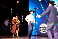 NFR RD Five (3415) Buckle Bull Riding Sage Kimzey, 92 points on Stace Smith Pro Rodeos 's Polar Express