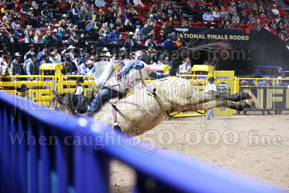NFR RD Six (175) Bareback Tim O'Connell Time To Rock Bailey Pro Rodeo