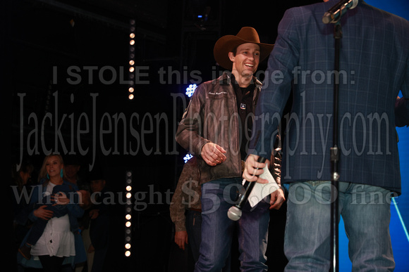 NFR RD Two Buckle Awards (575) Bull Riding  Jared Parsonage, 87.5 points on Barnes PRCA Rodeo 's Umm