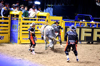 NFR RD Six (3644) Bull Riding Hayes Weight Zombie Time Burch Rodeo