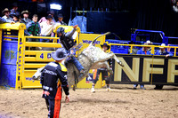 NFR RD Six (3637) Bull Riding Hayes Weight Zombie Time Burch Rodeo