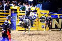 NFR RD Six (3633) Bull Riding Hayes Weight Zombie Time Burch Rodeo