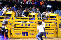NFR RD Six (3629) Bull Riding Hayes Weight Zombie Time Burch Rodeo