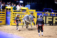 NFR RD Six (3643) Bull Riding Hayes Weight Zombie Time Burch Rodeo