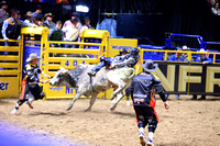 NFR RD Six (3640) Bull Riding Hayes Weight Zombie Time Burch Rodeo