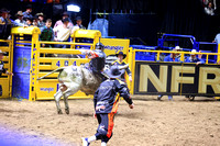NFR RD Six (3639) Bull Riding Hayes Weight Zombie Time Burch Rodeo