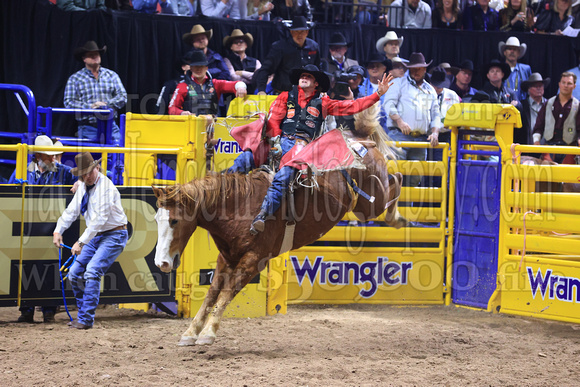 NFR  RD TWO (1104) Bareback Riding Leighton Berry Gander Goose  Championship Pro Rodeo