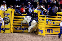 NFR 23 Round Three (3897) Bull Riding Jared Parsonage Trump Train Dakota Rodeo