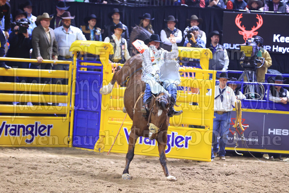 NFR  RD TWO (1179) Bareback Riding  Keenan Hayes Big Show Championship Pro Rodeo