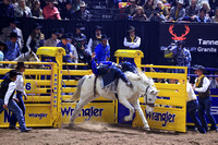 NFR 23 Round Three (612) Bareback Riding Tanner Aus Deep Springs Four Star Rodeo