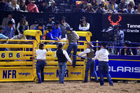 NFR 23 Round Three (610) Bareback Riding Tanner Aus Deep Springs Four Star Rodeo