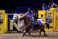 NFR 23 Round Three (628) Bareback Riding Tanner Aus Deep Springs Four Star Rodeo