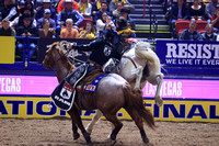 NFR 23 Round Three (624) Bareback Riding Tanner Aus Deep Springs Four Star Rodeo