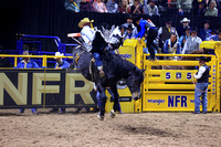 NFR 23 Round Three (648) Bareback Riding  Mason Clements Breaking News Frontier Rodeo
