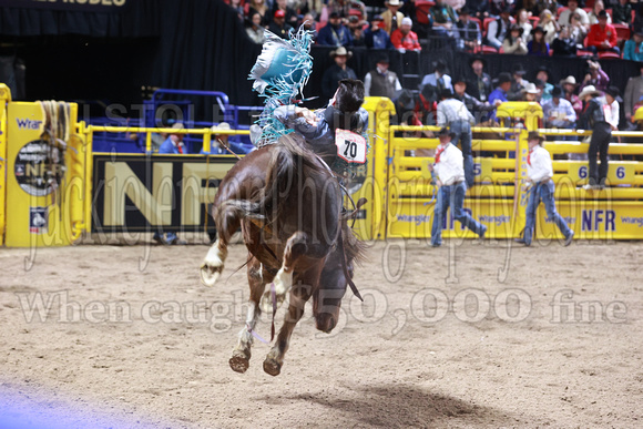 NFR RD Six (289) Bareback Jess Pope Sippin Firewater Harper & Morgan Rodeo Co