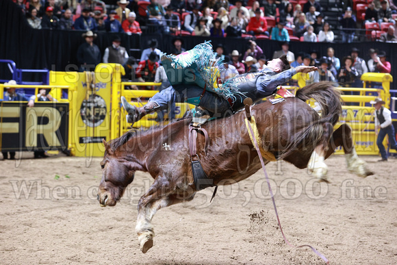 NFR RD Six (287) Bareback Jess Pope Sippin Firewater Harper & Morgan Rodeo Co