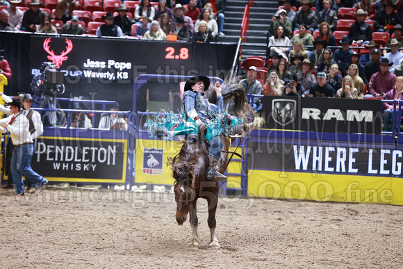 NFR RD Six (283) Bareback Jess Pope Sippin Firewater Harper & Morgan Rodeo Co