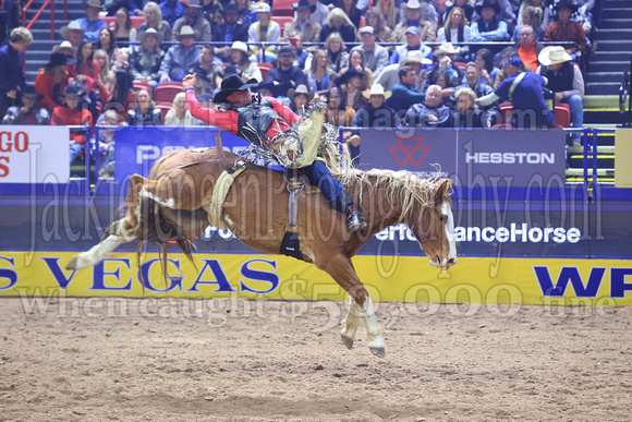 NFR  RD TWO (949) Bareback Riding Tanner Aus  Dixies Gravy KorKow Rodeo