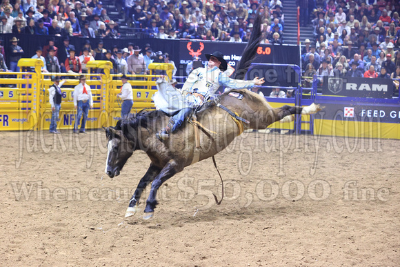 NFR 23 RD Nine (754) Bareback Riding Keenan Hayes Vegas Confused Championship Pro Rodeo