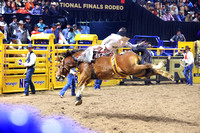 NFR 23 RD Nine (614) Bareback Riding Tim O'Connell Square Bale Hi Lo ProRodeo