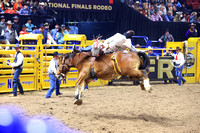 NFR 23 RD Nine (613) Bareback Riding Tim O'Connell Square Bale Hi Lo ProRodeo