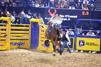 NFR 23 RD Nine (608) Bareback Riding Tim O'Connell Square Bale Hi Lo ProRodeo