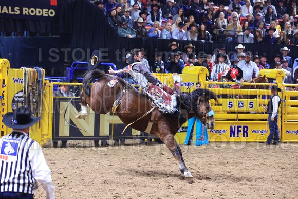 NFR  RD TWO (1089) Bareback Riding Kade Sonnier Bill Fick Top Egyptian Pickett Pro Rodeo