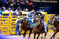 NFR  RD TWO (1075) Bareback Riding Jess Pope Ankle Biter Rafter G Rodeo