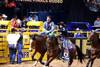 NFR  RD TWO (1074) Bareback Riding Jess Pope Ankle Biter Rafter G Rodeo