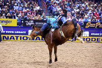 NFR  RD TWO (1071) Bareback Riding Jess Pope Ankle Biter Rafter G Rodeo