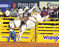 NFR RD One (3664)Lefty Holman, on Brookman Rodeo's Flirtacious, 86 points