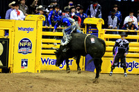 NFR RD ONE (6554) Bull Riding , Stetson Wright, Bit Of Bad News, Four Star