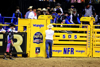 NFR RD ONE (6544) Bull Riding , Stetson Wright, Bit Of Bad News, Four Star