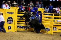 NFR RD ONE (6545) Bull Riding , Stetson Wright, Bit Of Bad News, Four Star