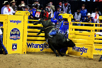 NFR RD ONE (6546) Bull Riding , Stetson Wright, Bit Of Bad News, Four Star