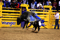 NFR RD ONE (6560) Bull Riding , Stetson Wright, Bit Of Bad News, Four Star