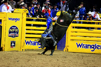 NFR RD ONE (6548) Bull Riding , Stetson Wright, Bit Of Bad News, Four Star