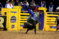 NFR RD ONE (6552) Bull Riding , Stetson Wright, Bit Of Bad News, Four Star