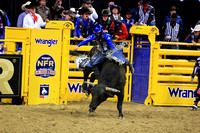NFR RD ONE (6551) Bull Riding , Stetson Wright, Bit Of Bad News, Four Star