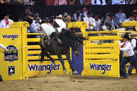 NFR RD ONE (827) Bareback, Franks Cole, Midnight Kid, HiLo Rodeo